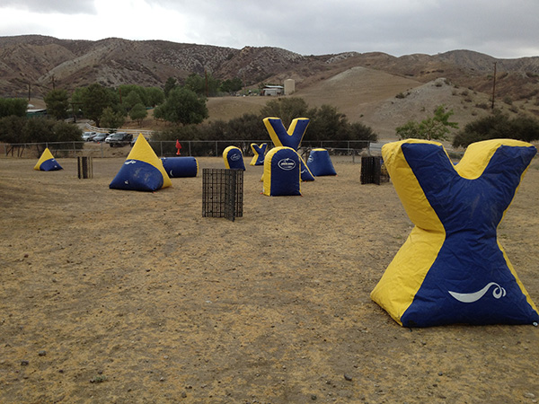At the Acton Movie Ranch, there have been various film shoots that involve paintball scenes.