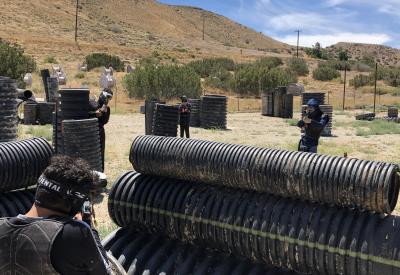 Paintball Games in the Rain