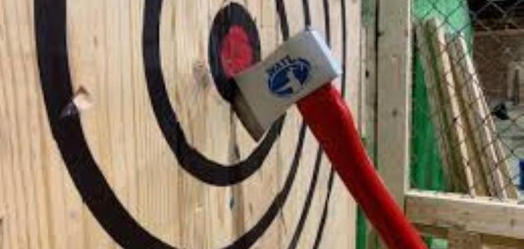 Axe Throwing at Paintball USA